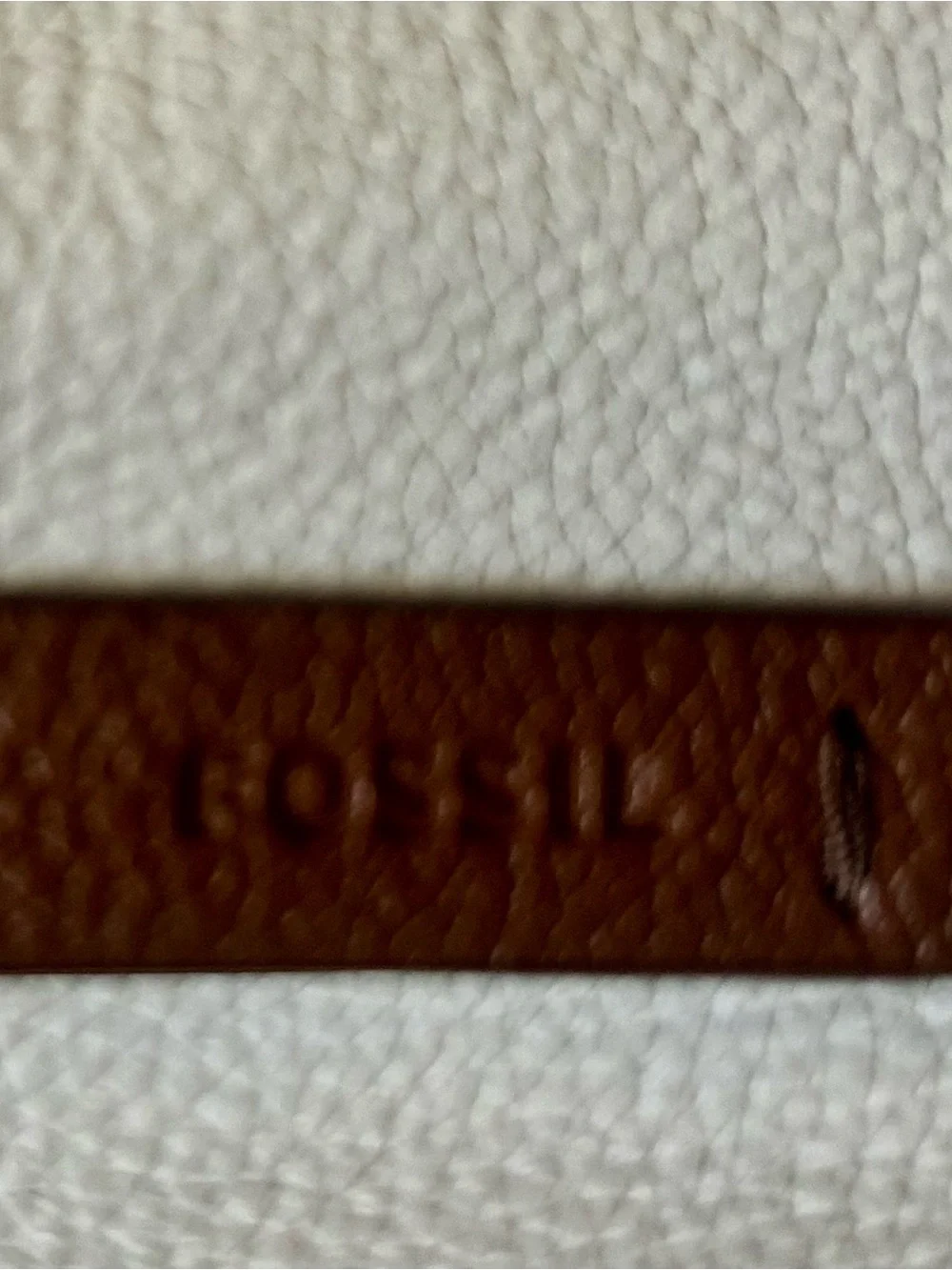 Fossil Cream and Brown Women’s Two-Tone Tote